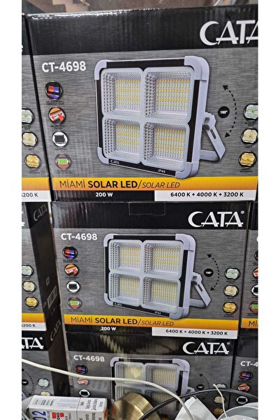 Cata Ct-4698 Miami Solar Led Projektör (YENİ SOLAR PANEL VE PİL ÖMRÜ GÜÇLENDİRİLMİŞ
