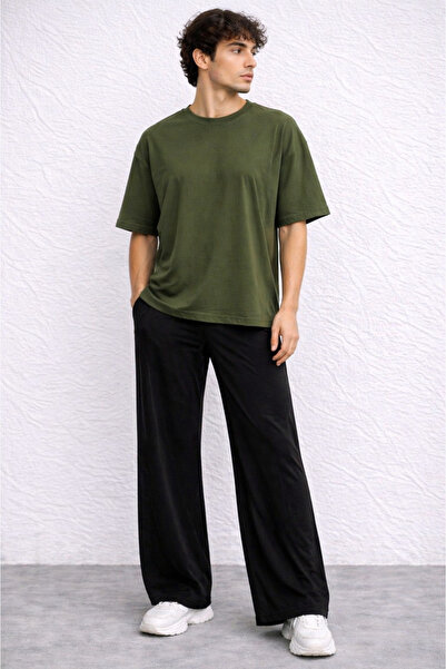 ZAVIXO -Erkek Oversize 2-Piece Basic Set 100% Cotton Comfortable & Stylish