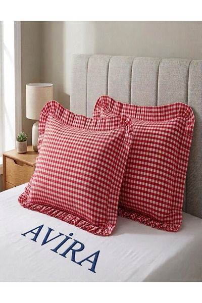 AviraHome 2 Adet Boncuk Elyaf Dolgulu Minder 50x70