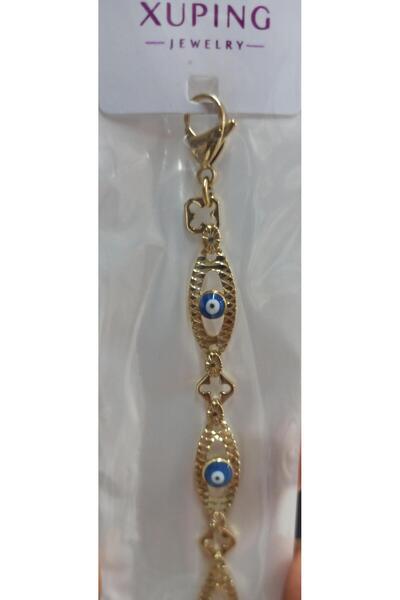 Xuping Jewelry 14K Altın kaplama XP damgalı Nazar boncuklu bileklik 19 cm