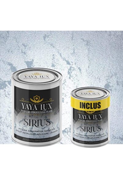 YaYa Color Vopsea Decorativă de Lux Sirius cu Perle de Sticlă, Argintiu Vibra...