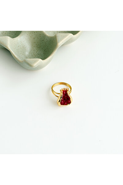 Boise Atelier Pomeg Red Steel Ring / Çelik Yüzük