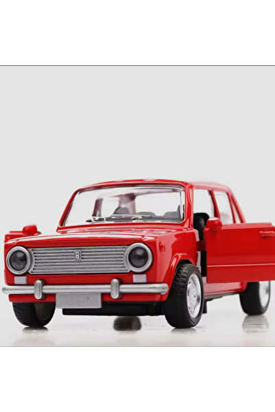 BYZ TOYS Metal Çek Bırak Murat 124 Araba Kırmızı Sesli ve Işıklı ( 1/36 Ölçek )