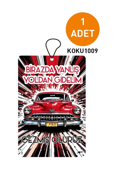 JR Jetreklam Özel Nostalji Araba Tasarımlı Dekoratif Askılı Oto Kokusu ve Ara...