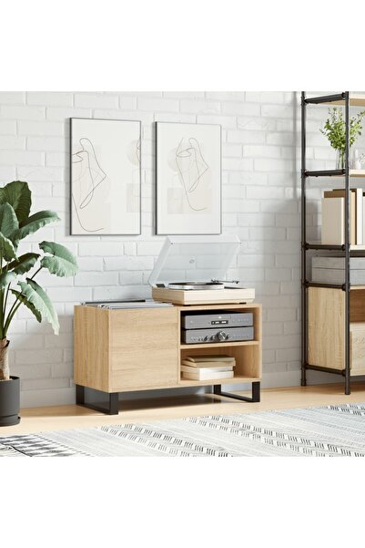 vidaxl Δισκοθήκη Sonoma Δρυς 85 x 38 x 48 εκ. από Επεξεργασμένο Ξύλο