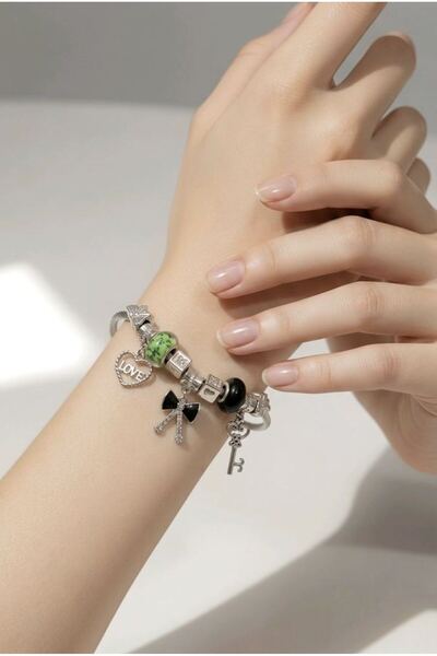 Monalisa Home Colorful Beaded Steel Bracelet