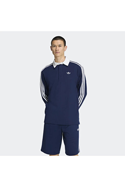 adidas Αυθεντικό Ανδρικό Μακρυμάνικο Πόλο Ράγκμπι Adicolor 3-Stripes