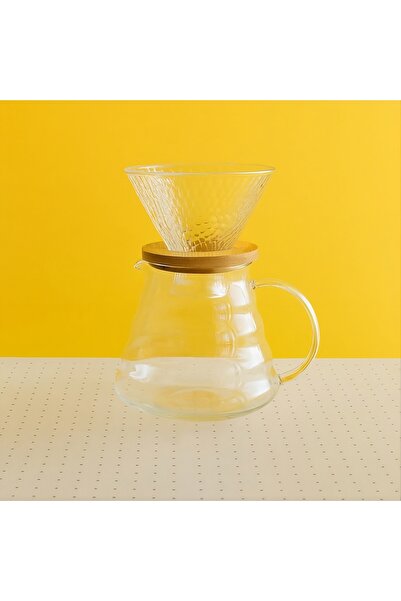 unbranded طقم تقطير و ترشيح v60 زجاجي شفاف 01