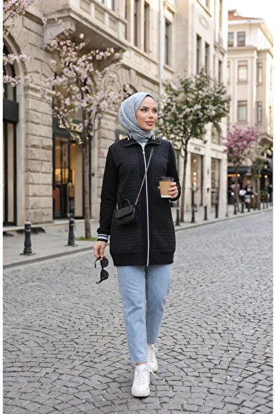 sefamerve Καπιτονέ καπάκι με φερμουάρ 71217-02 Μαύρο