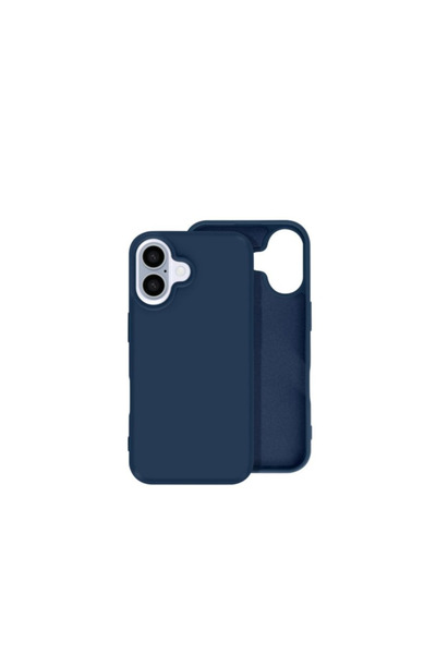 OEM Compatible Case For iPhone 16 Slim Silicone Blue with Microfiber