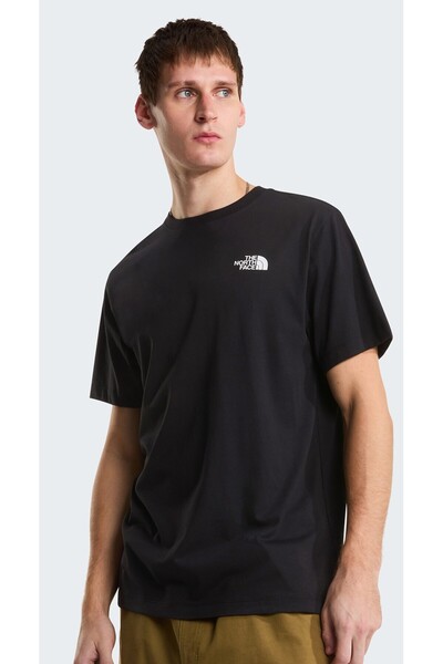THE NORTH FACE M Vertical Regular Erkek Outdoor Tişörtü NF0A8GV1JK31 Siyah