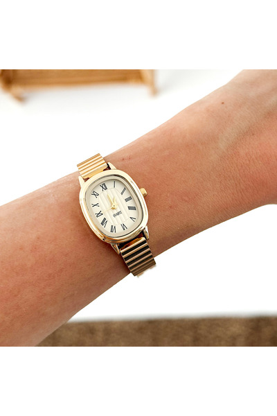 Boise Atelier Corris Gold-Cream Watch |   Clock