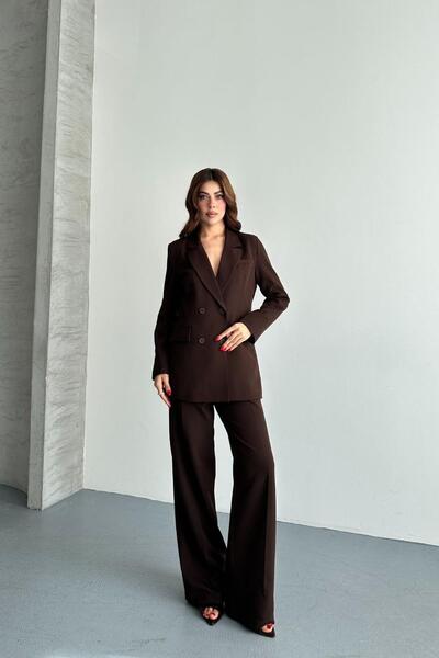 Jaglion Νέα Συλλογή Premium Γυναικείο Σετ Μπλέιζερ με Διπλό Κουμπί