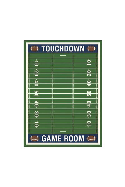 Gergef House NFL SAHASI Serisi Desenli Dijital Baskı Keçe Tabanlı Modern Deko...