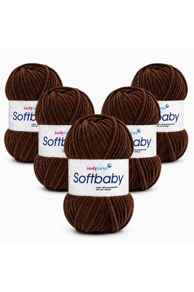 Ladylana SoftBaby (Βελούδινο) Νήμα για πλέξιμο στο χέρι (5 Γιουμάκ) 586 ACI K...