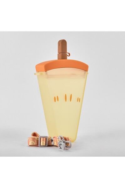 OEM Μπουκάλι νερού 320 ml με κίτρινο ρυθμιζόμενο λουράκι