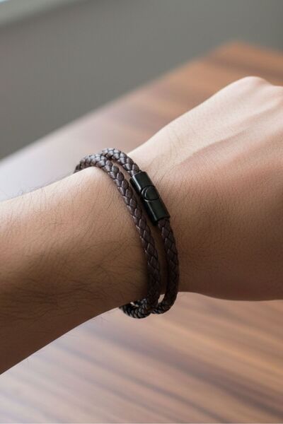 Uretti - Ali 7128 9387 Handmade Men's Leather Bracelet