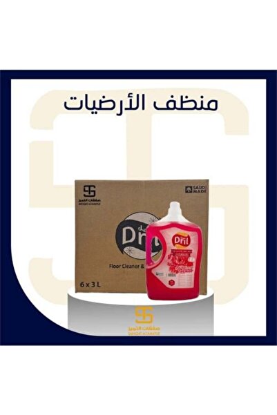 Dril منظف ومطهر الأرضيات دريل الورد الطائفي 3لتر *6عبوه