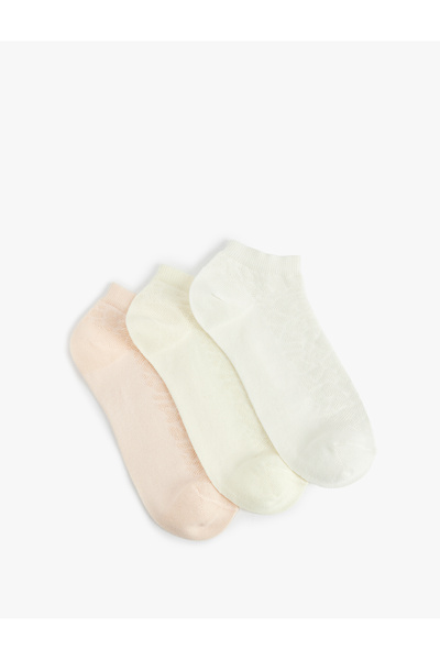 Koton Σετ 3 κάλτσες-μποτάκια από βαμβάκι με υφή