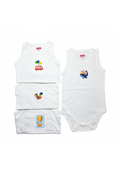 FISHER-PRICE BABY ملابس أطفال مطبوعة للجنسين 4 قطع (يمكن إرسال طبعات وموديلات...