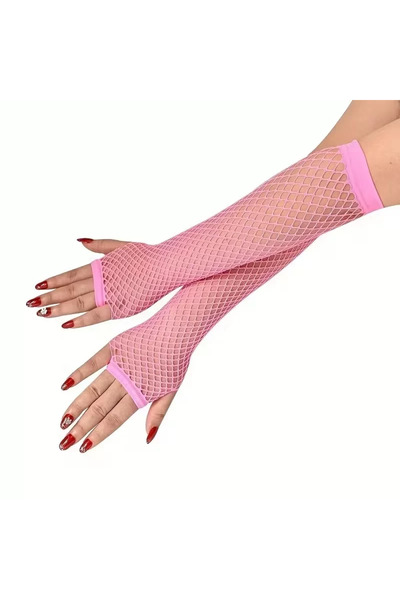 tengoo Retro Neon Pembe File Parmaksız Eldiven 26 cm Tengrico Tech