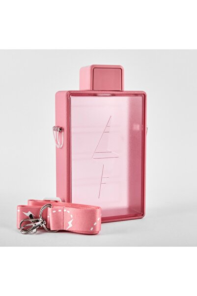 OEM Μπουκάλι νερού 450ml, ροζ, με ρυθμιζόμενο λουράκι