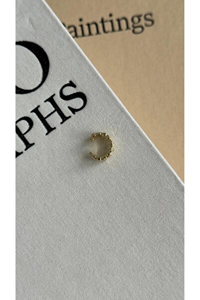 İREM YILDIZ Premium Zirkon Taşlı Gold Ear Cuff Deliksiz Kulak Küpesi