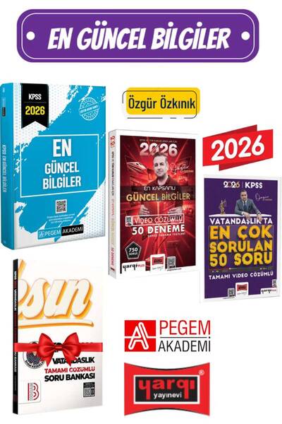 Pegem Akademi Yayıncılık 2026 Pegem Güncel Bilgiler+Özgür Özkınık Güncel Bilg...