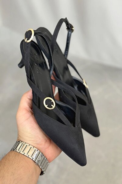 GOFFSHOES Γυναικεία παπούτσια İssar με χαμηλό τακούνι - Μαύρο σουέντ