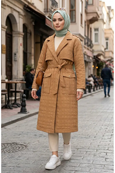 sefamerve Καπιτονέ Αδιάβροχο Μπουφάν 71211-02 Καμηλό