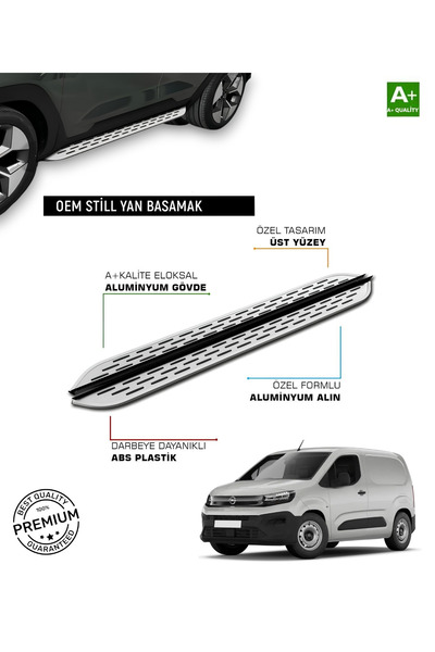 TUNA OTO OPEL COMBO E UZUN ŞASE UYUMLU 2019 2020 2021 2022 2023 2024 2025 202...