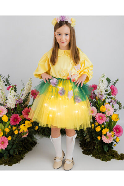 fustite cu luminite Φόρεμα Μικρή Λιβαδιά με Λουλούδια, με Φωτάκια, Γιορτή της...