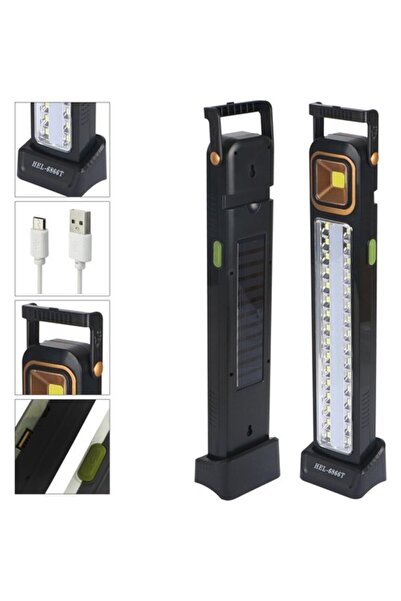 ozbience Solar Işıldak Şarjlı 64 SMD + COB LED ve Florasan Güçlü Aydınlatma