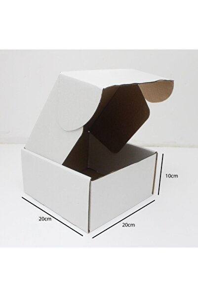 AlKhasakiyaBags Self-Sealing Shipping Boxes White Color 20X20X10Cm (12 Boxes)