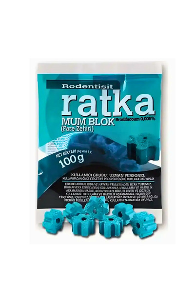 Karmed Medikal Ratka Mum Blok 10x10 Fare Zehiri 100 g