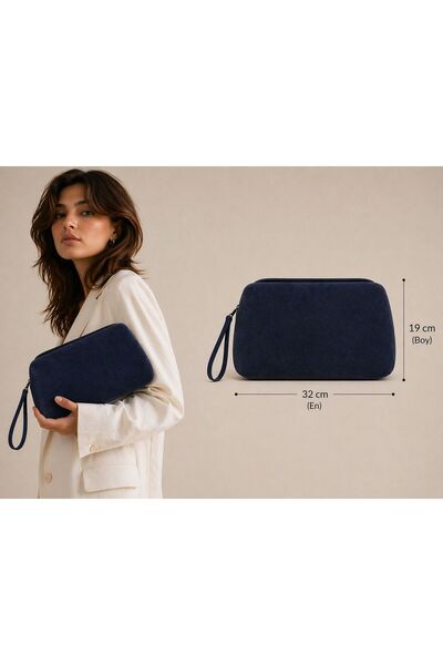 HBS Kadın süet clutch & el çantası bilek askılı