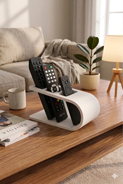 Lorien3D 3'lü Modern TV Kumanda Düzenleyici Stant - Masaüstü/Sehpa Üstü Organ...