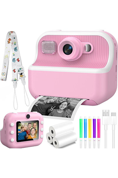 Qova Στιγμιαία Φωτογραφική Μηχανή Εκτύπωσης για Παιδιά, Βίντεο 1080P HD, Διπλ...