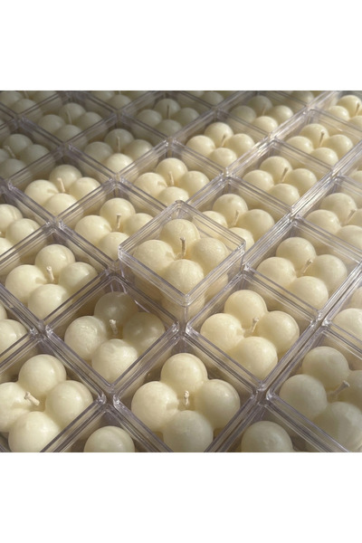 Dekor Çarşısı 15 Adet Özel Mini Bubble Mum Davet Nikah Söz Nişan Kına Hediyeliği