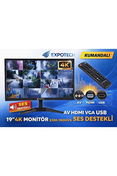 EXPOTECH 19” 4K Monitör EXM-190HVS