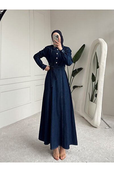 MVK MAVEKA COLLECTİON فستان جينز بأزرار