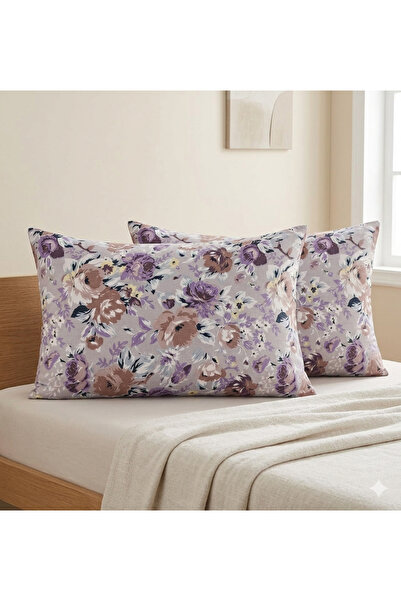 NİĞTEX Σετ 2 μαξιλαροθήκες 50x70 με vintage λουλουδάτο σχέδιο, κομψό βαμβακερό