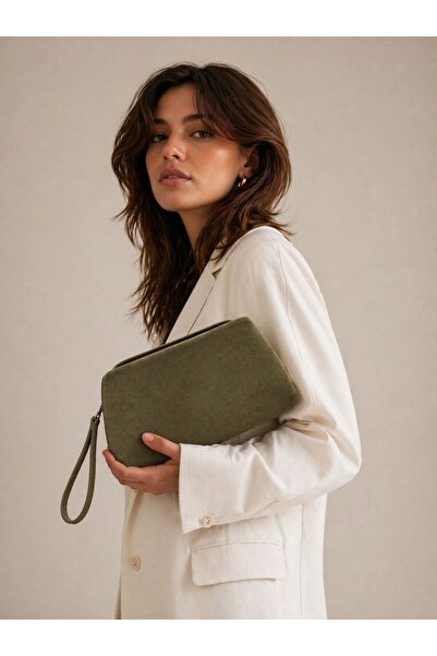 HBS Kadın süet clutch & el çantası bilek askılı