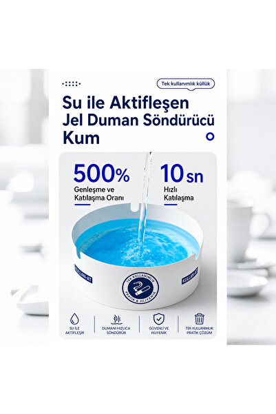 VEXORA GLOBAL Tek Kullanımlık Jel Küllük Taşınabilir Pratik Kullanım Ev Ofis ...