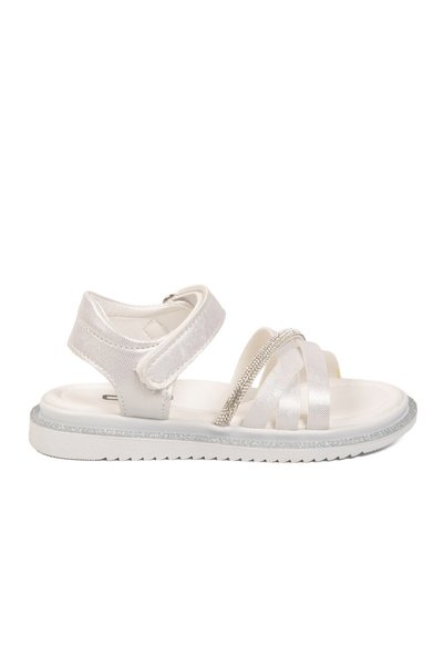 Generic Brand Sandale pentru fete cu talpă moale, ușoare, cu velcro alb Maya P
