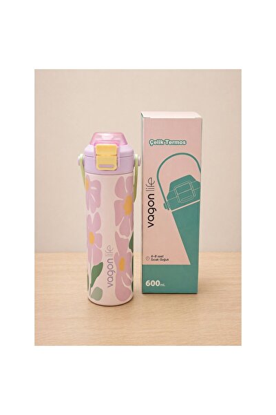 Vagonlife Vgn-1111 600 Ml Çelik Termos Pembe