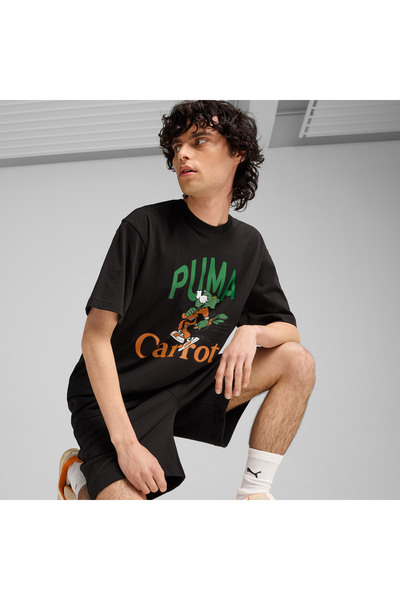 Puma X Carrots Graphic Unisex Siyah T-Shirt