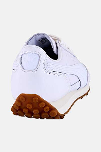 Puma حذاء خارجي للأطفال الأولاد Easy Rider Lth برباط، أبيض