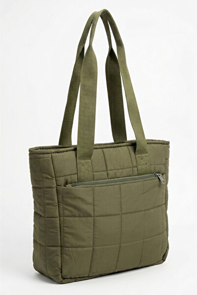 TOFİSA Γυναικεία τσάντα ώμου χακί με μπροστινή τσέπη - 28371-HAKI