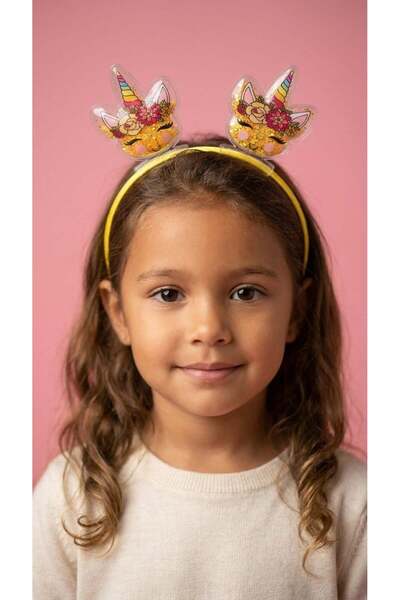 Katia&Bony Κοριτσίστικο 3D Μονόκερος με Λαμπερό Κίτρινο Στέμμα